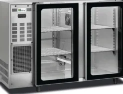 Arrière Bar Réfrigéré Inox avec Groupe Logé - 2 Portes Vitrées - AFI Collin Lucy