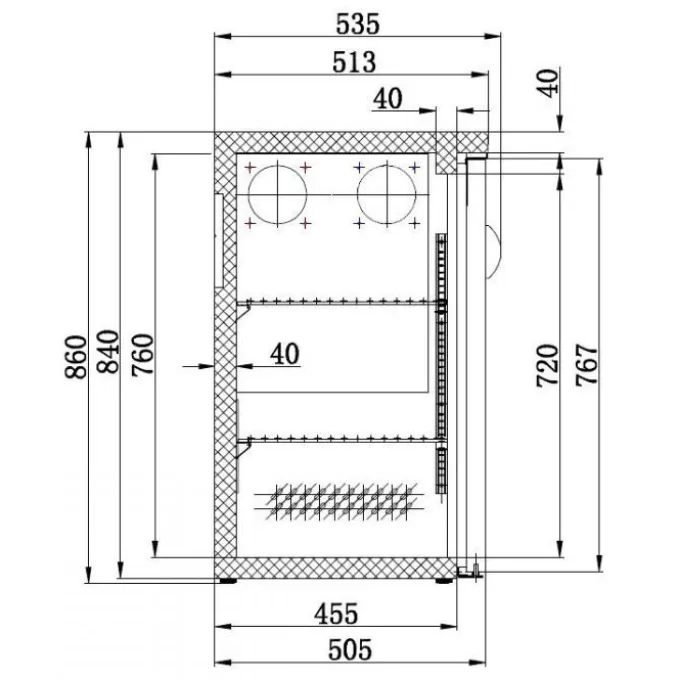 Arrière Bar Réfrigéré 537 L - Portes Pleines - Combisteel