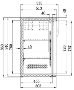 Arrière Bar Réfrigéré 350 L - Portes Pleines - Combisteel