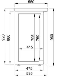 Arrière Bar Réfrigéré - 3 Portes - 500 L - Combisteel