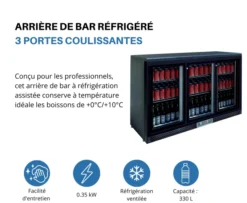 Arrière Bar Réfrigéré Skinplate 0/+8°C - L2G