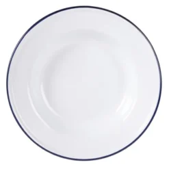 Assiette Creuse en Acier Emaillé 245 mm - Lot de 6 - Olympia