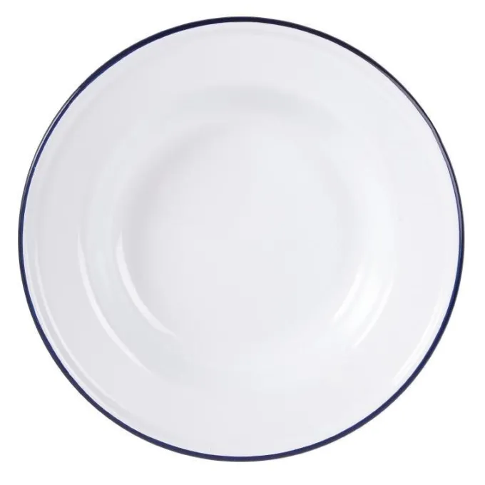 Assiette Creuse en Acier Emaillé 245 mm - Lot de 6 - Olympia