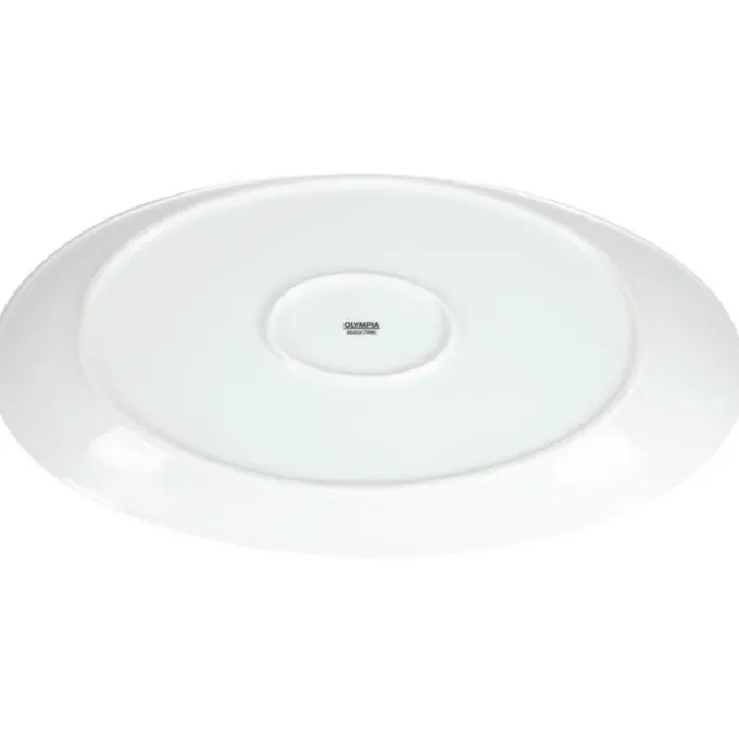 Assiette Creuse Ovale en Porcelaine Blanche 500 x 290 mm - Olympia