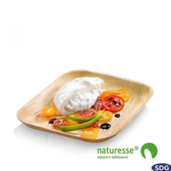 Assiette en Feuille de Palmier 23x22 cm - SDG Lot de 100