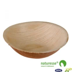 Assiette Jetable Creuse Feuille de Palmier 9,5 cm - SDG - Lot de 400