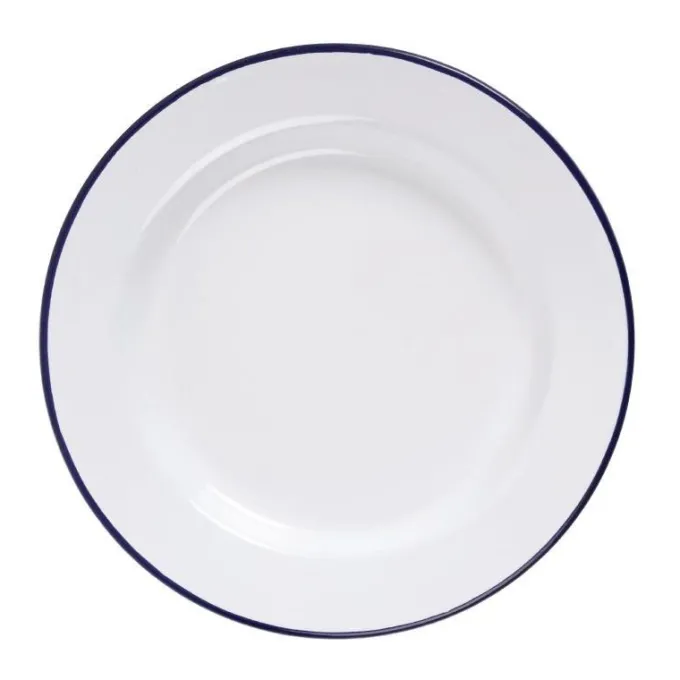 Assiette Plate Acier Émaillé 245 mm - Lot de 6 - Olympia