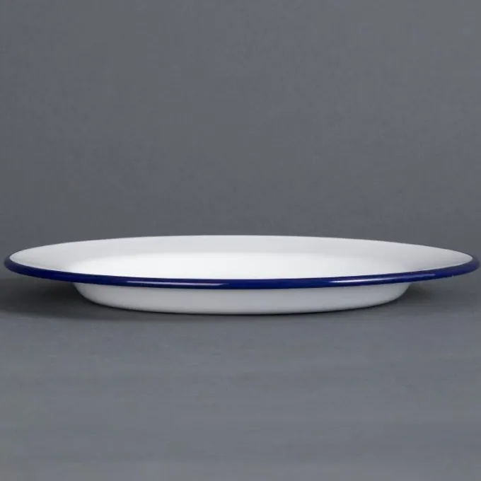 Assiette Plate Acier Émaillé 245 mm - Lot de 6 - Olympia