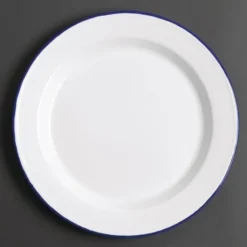 Assiette Plate Acier Émaillé 245 mm - Lot de 6 - Olympia
