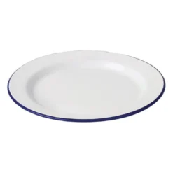 Assiette Plate Acier Émaillé - 300 mm - Lot de 6 - Olympia