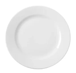 Assiette plate porcelaine blanche simple Ø 200 mm - Lot de 12 - Hendi