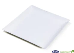 Assiette Plate Pulpe de Cellulose Elégance 18x18 cm - SDG - Lot de 400