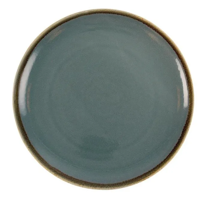 Assiette Plate Ronde Couleur Océan Kiln 280 mm - Lot de 4 - Olympia