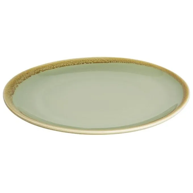 Assiette Plate Ronde Couleur Mousse 230 mm - Lot de 6