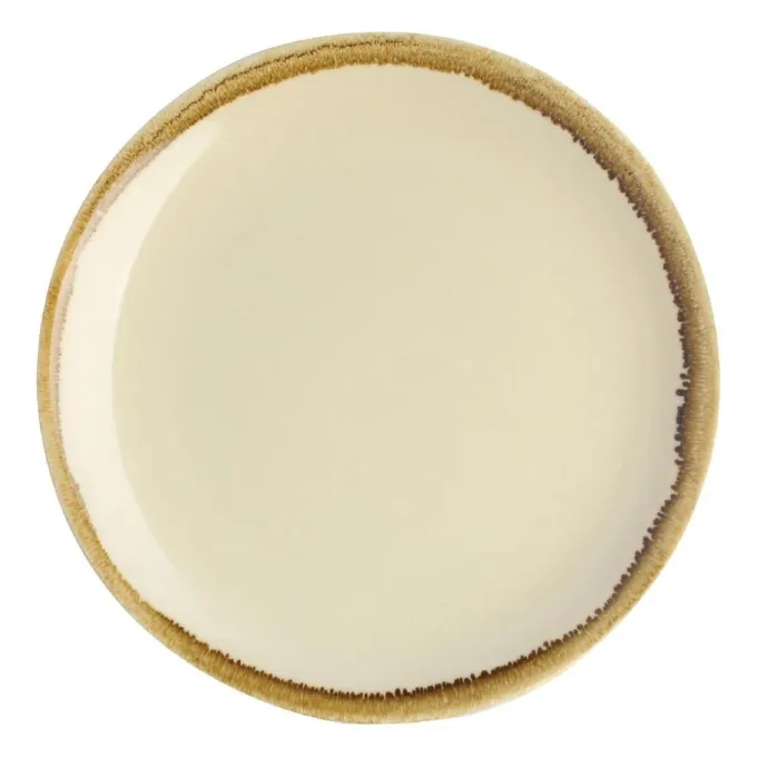 Assiette Plate Ronde Couleur Sable 230 mm - Lot de 6