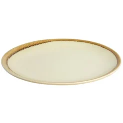 Assiette Plate Ronde Couleur Sable 230 mm - Lot de 6