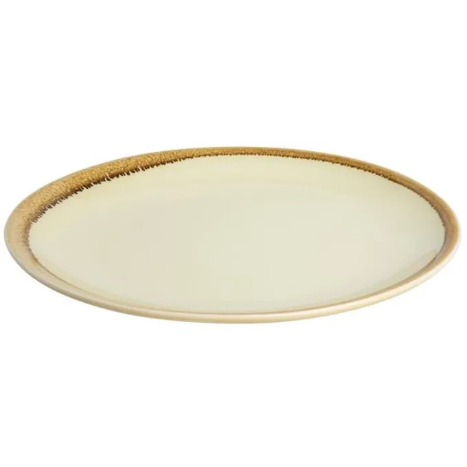 Assiette Plate Ronde Couleur Sable 230 mm - Lot de 6