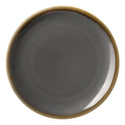 Assiette Plate Ronde Grise - 280 mm - Lot de 4 - Olympia