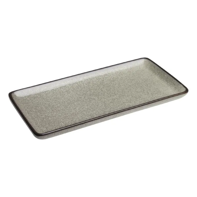 Assiette Rectangulaire Mineral Effet granit - Lot de 6 - Olympia