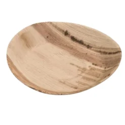 Assiette Ronde en Feuille de Palmier 22 cm - SDG Lot de 100
