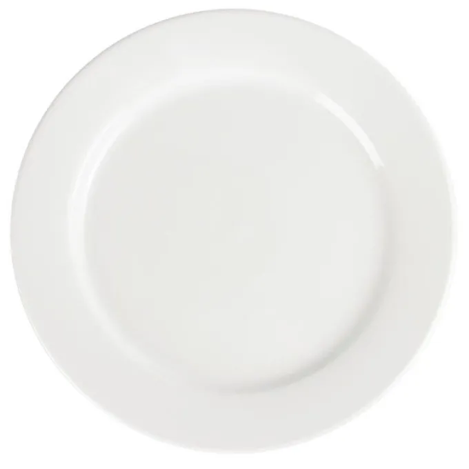 Assiettes à Bord Large Blanches 280(Ø)mm - Lot de 6 - Olympia