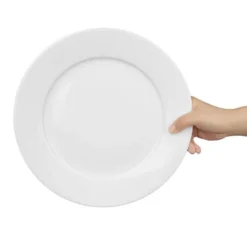 Assiettes à Bord Large Blanches 280(Ø)mm - Lot de 6 - Olympia