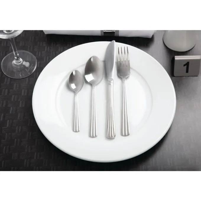 Assiettes à Bord Large Blanches 280(Ø)mm - Lot de 6 - Olympia