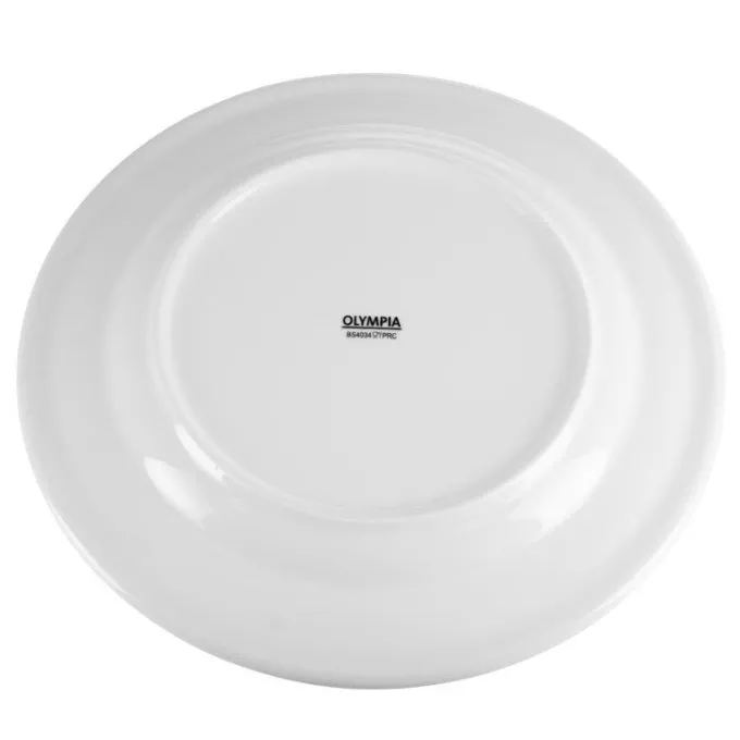 Assiettes à Bord Large Blanches 280(Ø)mm - Lot de 6 - Olympia