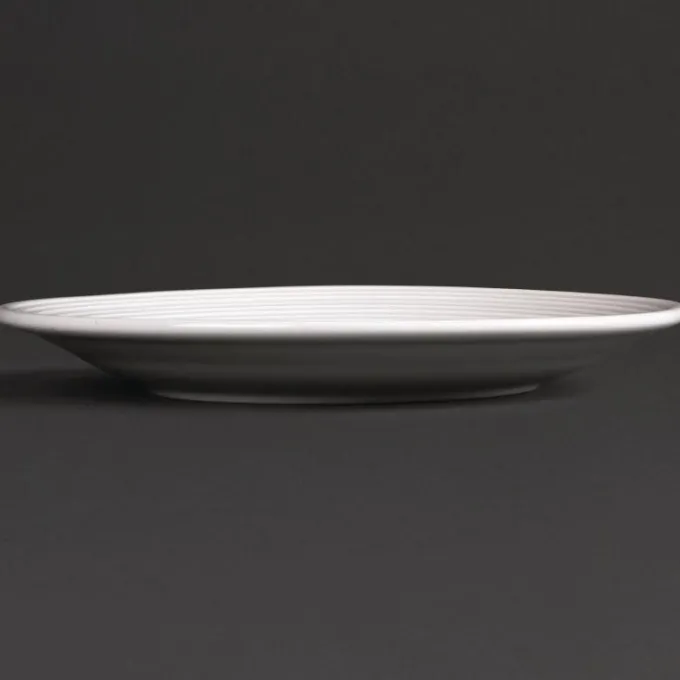 Assiettes à Bord Large Linear 200(Ø)mm Lot de 12 Olympia