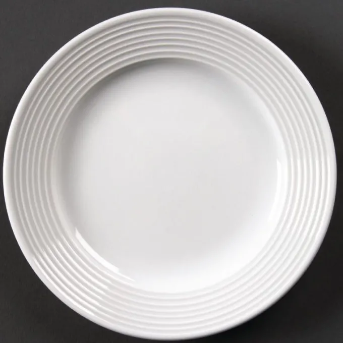Assiettes à Bord Large Linear 150(Ø)mm Lot de 12 Olympia