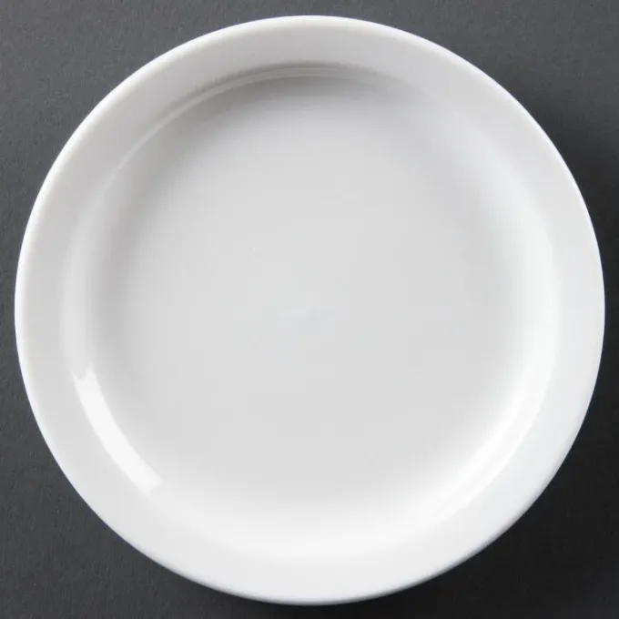 Assiettes à Bord Étroit Blanches 280 mm - Lot de 6 - Olympia