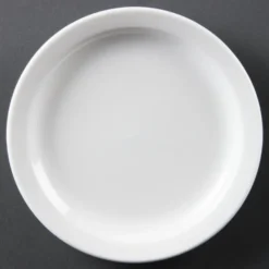 Assiettes à Bord Étroit Blanches 230(Ø)mm Lot de 12 Olympia