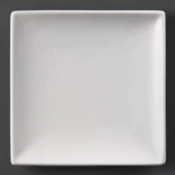 Assiettes Carrées Blanches 140(L) mm Lot de 12 Olympia