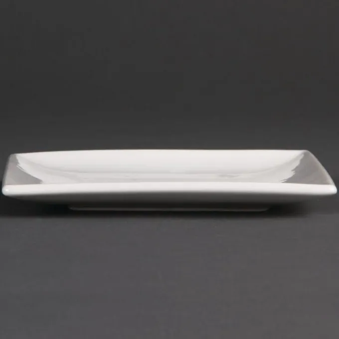 Assiettes Carrées Blanches 295(L)mm - Lot de 6 - Olympia