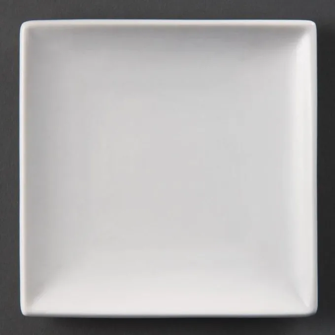 Assiettes Carrées Blanches 295(L)mm - Lot de 6 - Olympia