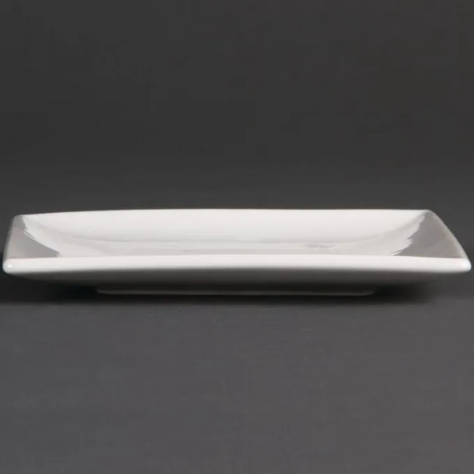 Assiettes Carrées Blanches 240(L)mm Lot de 12 Olympia