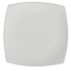 Assiettes Carrées Bords Arrondis Blanches 240(L)mm Lot de 12 Olympia