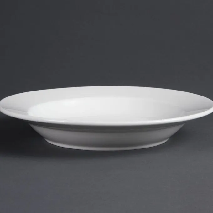 Assiettes Creuses Blanches Ø270 mm - Lot de 6 - Olympia