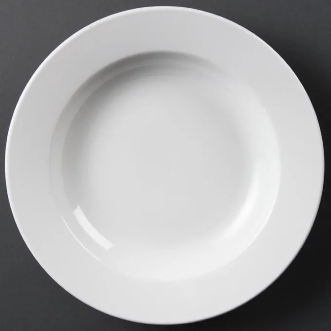 Assiettes Creuses Blanches Ø270 mm - Lot de 6 - Olympia