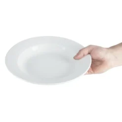 Assiettes Creuses Blanches Ø270 mm - Lot de 6 - Olympia