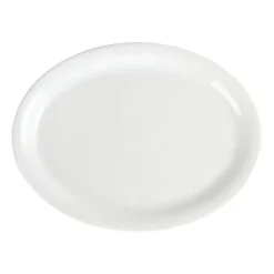 Assiettes Ovales Blanches 164(L) x 204(P)mm - Lot de 6 - Olympia