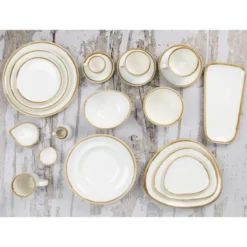 Assiettes Plates Rondes Couleur Craie 178mm - Lot de 6 - Olympia Kiln