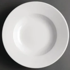 Assiettes à Potage en Porcelaine Blanche 228 mm Athena - Lot de 6