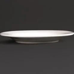Assiettes Rondes en Céramique Blanche 150 mm à Bord Large Lumina - Lot de 6
