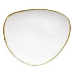 Assiettes Triangulaires Couleur Craie 230mm - Lot de 6 - Olympia Kiln