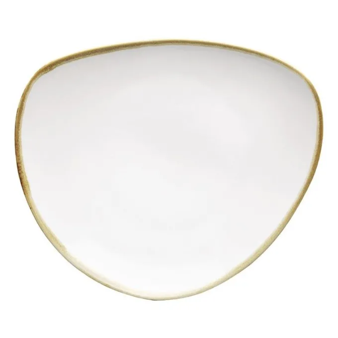 Assiettes Triangulaires Couleur Craie 230mm - Lot de 6 - Olympia Kiln