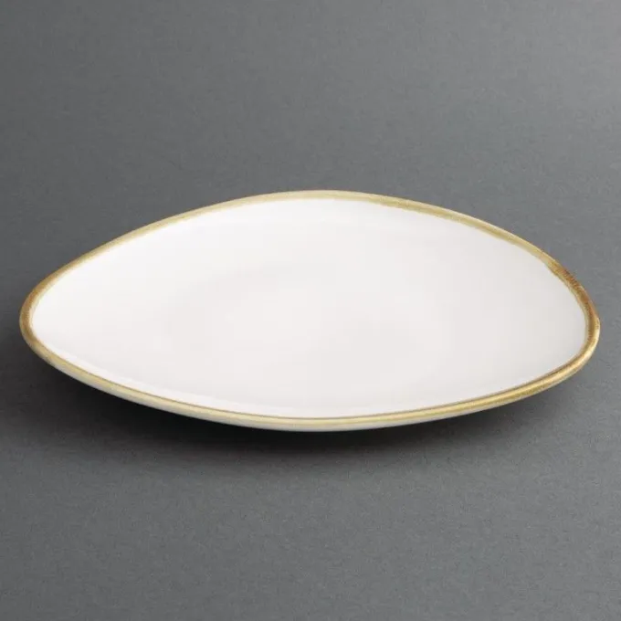 Assiettes Triangulaires Couleur Craie 230mm - Lot de 6 - Olympia Kiln