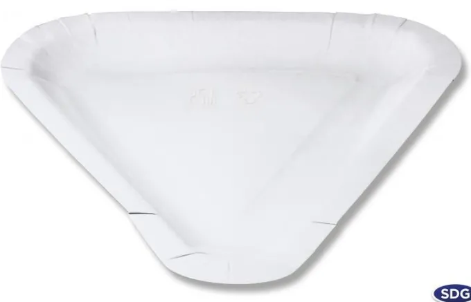 Assiette Triangulaire Carton 1/4 de Pizza - SDG - Lot de 500