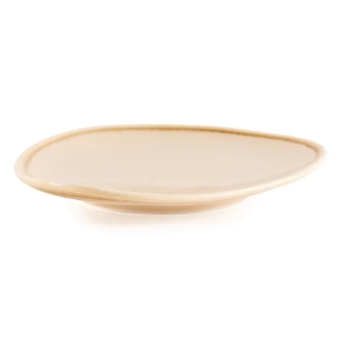 Assiette Triangulaire Couleur Sable Kiln 165 mm - Lot de 6 - Olympia
