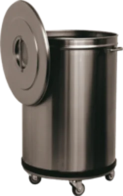 BAC A DECHETS INOX ROULANT 90 LITRES